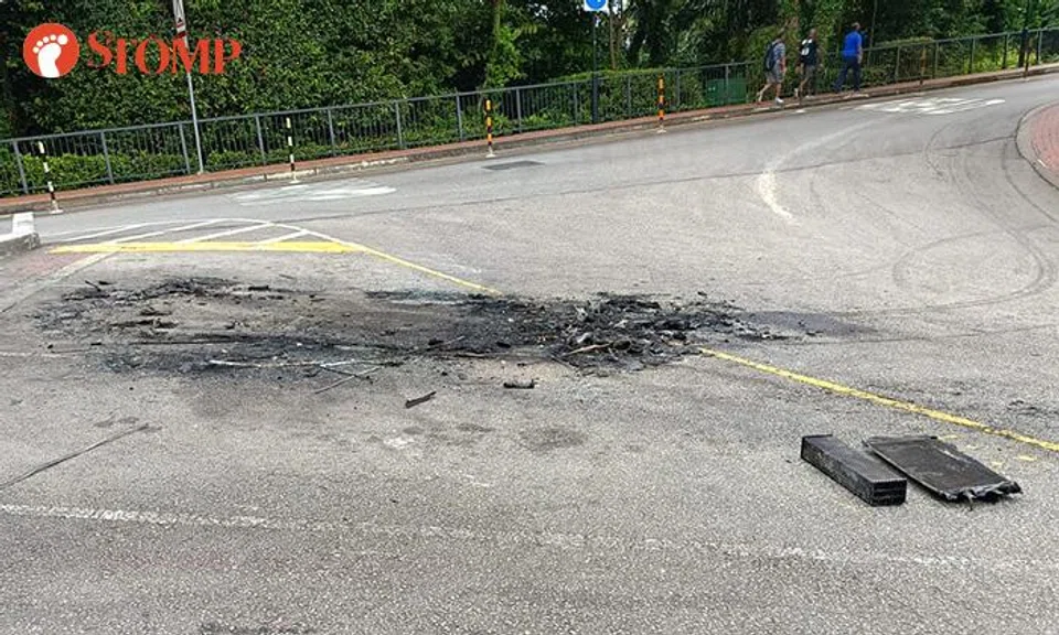 A fire involving a car broke out along Mount Faber Road on July 13. 
