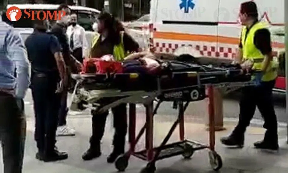 2 aunties taken to hospital after getting hit by van near Lau Pa Sat