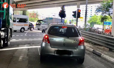 Stomper delighted by driver who decorated car with Christmas tree and lights: 'So festive!'