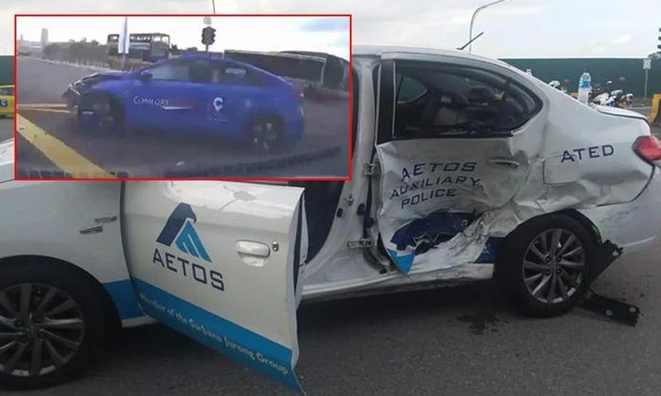 Aetos lodges police report over leaked video of accident between auxiliary police car and taxi