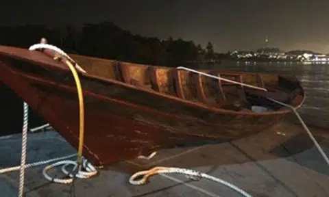 2 men arrested after trying to enter Singapore on wooden boat