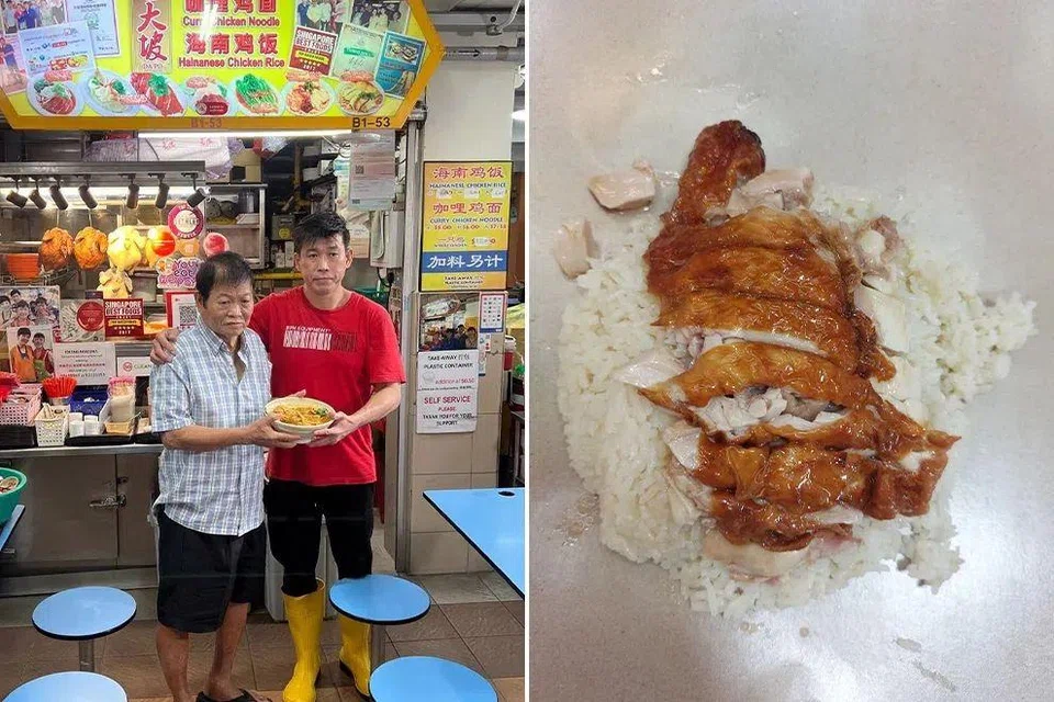 Mr Thien Chor Meng (left) entrusted the stall to his second son, Thien Li Wen, after his health began to decline.