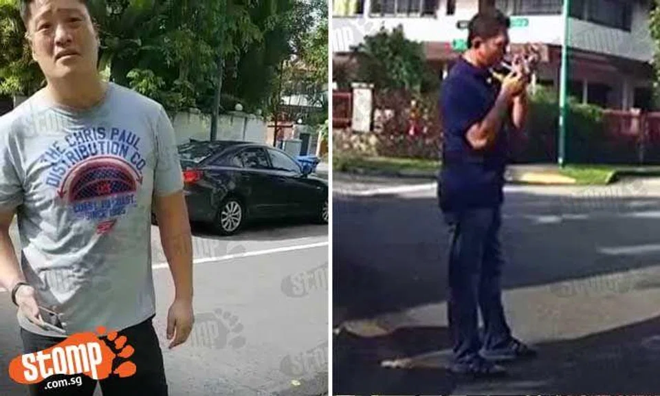 The image on the left shows the passenger while the photo on the right shows the Uber driver.