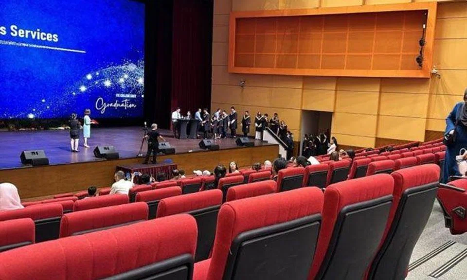 The auditorium was almost empty at 5pm. PHOTO: SUZY M