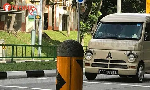 "What beautiful eyelashes you have!": Cool vehicle makes Lau Lup's day