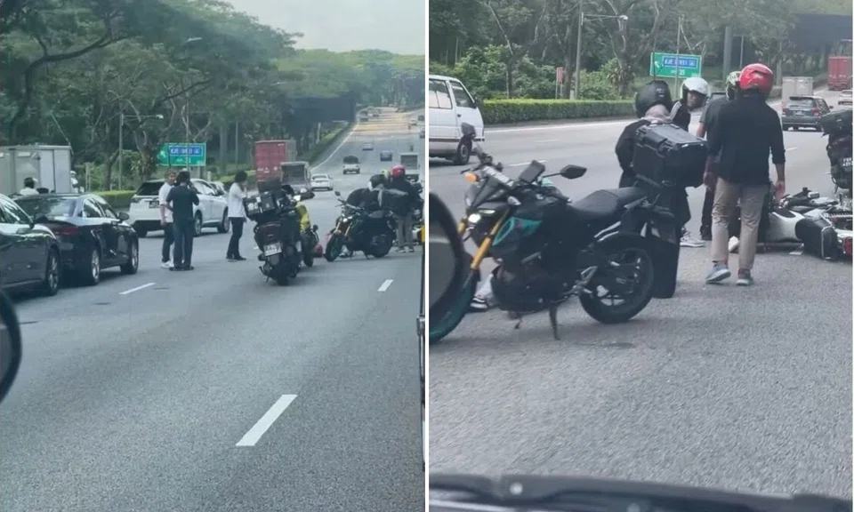 Police looking for car driver involved in PIE accident that injured motorcyclist