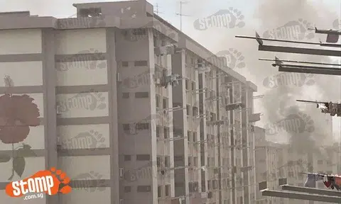Fire at Block 38 Bedok South Road causes an elderly to be hospitalised