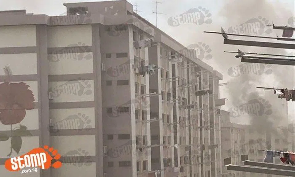 Fire at Block 38 Bedok South Road causes an elderly to be hospitalised