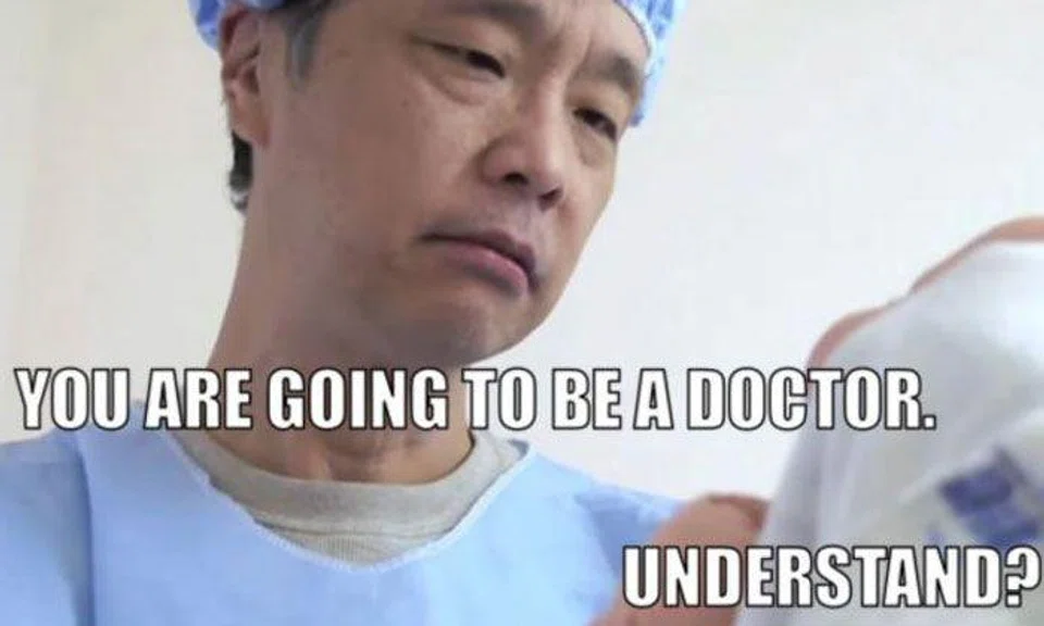 Asian parents, stop forcing your children to be doctors. Sincerely, a doctor