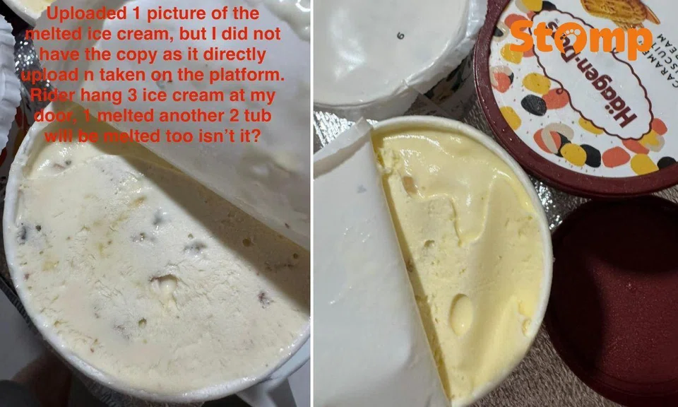 Foodpanda customer finds melted ice cream after rider leaves it at door without notice