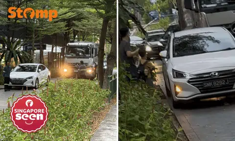 Hyundai driver blocks traffic at Greenwich V to avoid paying parking fees: ‘Bad example for his kid’