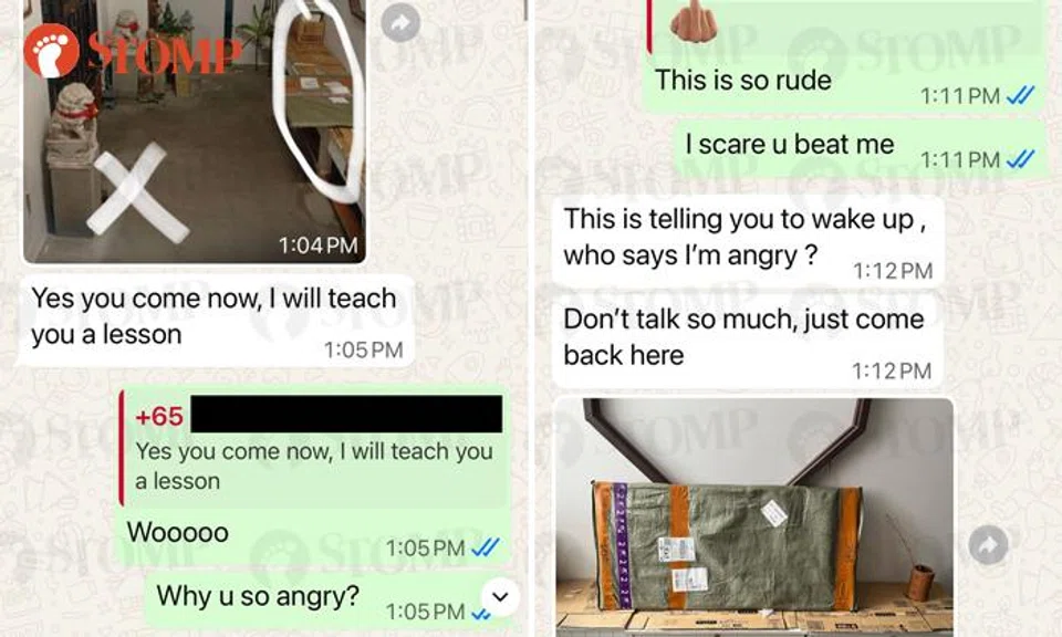 customer scolds deliveryman