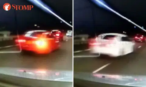 Drivers race each other in CTE tunnel