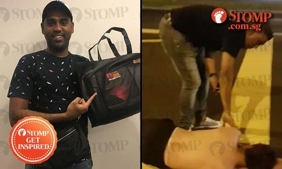 Man who saved sleeping guy receives Stomp 'Goody Bag': Not the first time he has stepped up in public