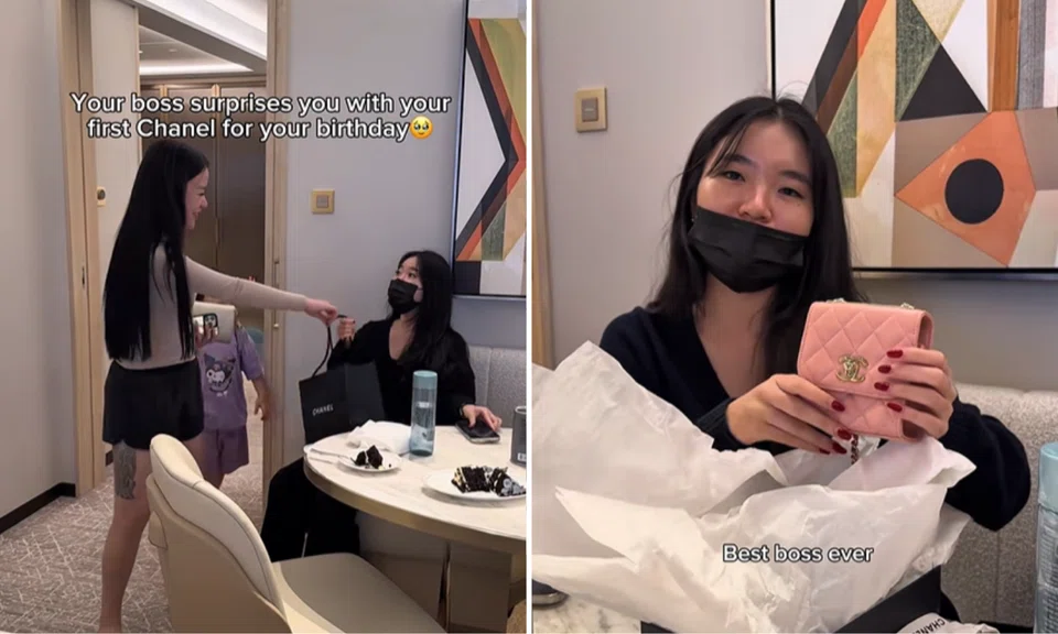 The manager of a local hair care brand gave her employee a Chanel bag for her birthday.