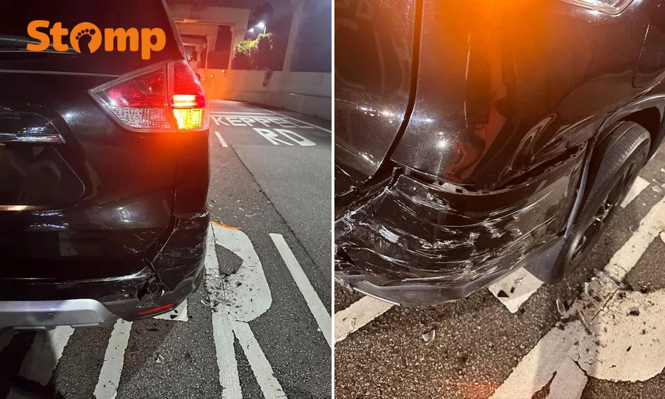Car hit twice near Sentosa, police seek second taxi driver