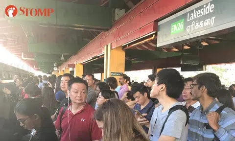 Commuters told to alight train '3 times' after delay on East West Line from Pioneer to Tuas Link