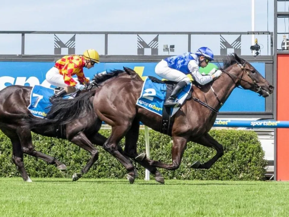 Former Kranji galloper Bakeel (Manoel Nunes) keeping his unbeaten Australian record going when posting his third consecutive win in a Benchmark 78 race (1,400m) at Morphettville on March 22.
