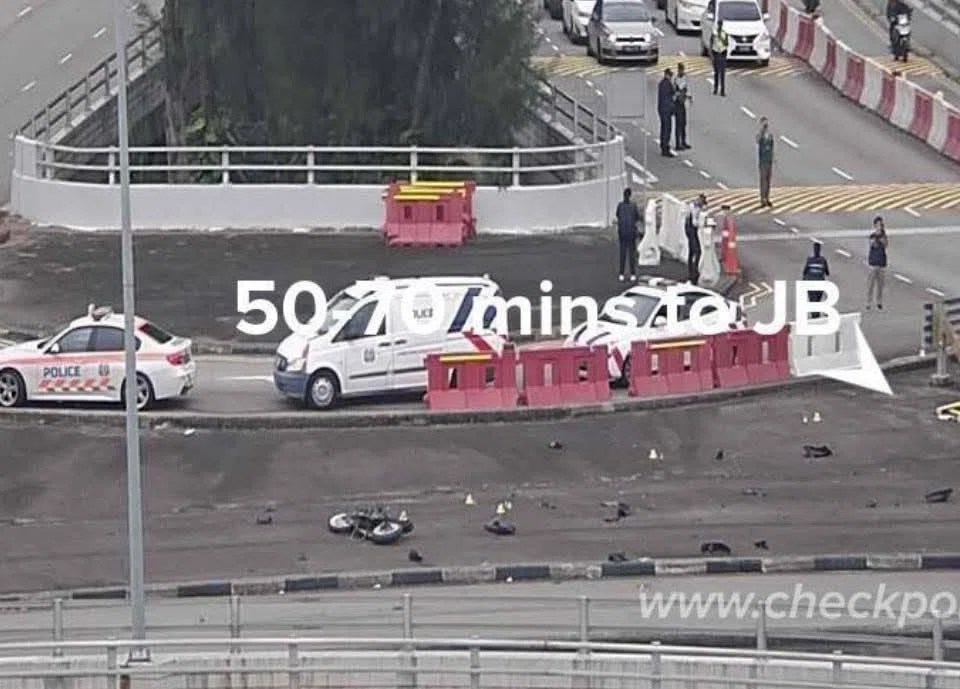 The motorcycle involved in the accident is believed to have skidded along 501 Jalan Ahmad Ibrahim at about 3.25pm on June 28.