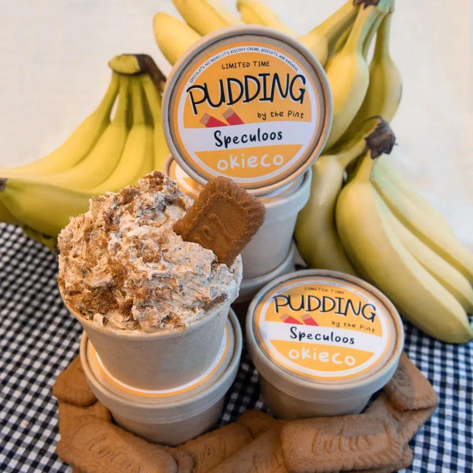 Speculoos banana pudding from Okieco.
