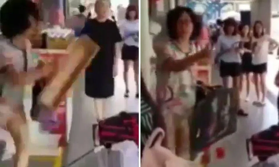 Auntie throws items about and goes on rant outside Toa Payoh salon -- over haircut she got in 2018