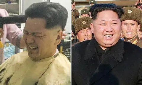 S M Ong (left) and Kim Jong Un (right).