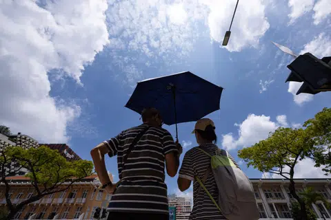 In Singapore, a heatwave is declared when the highest daily temperature over three consecutive days is at least 35 deg C.