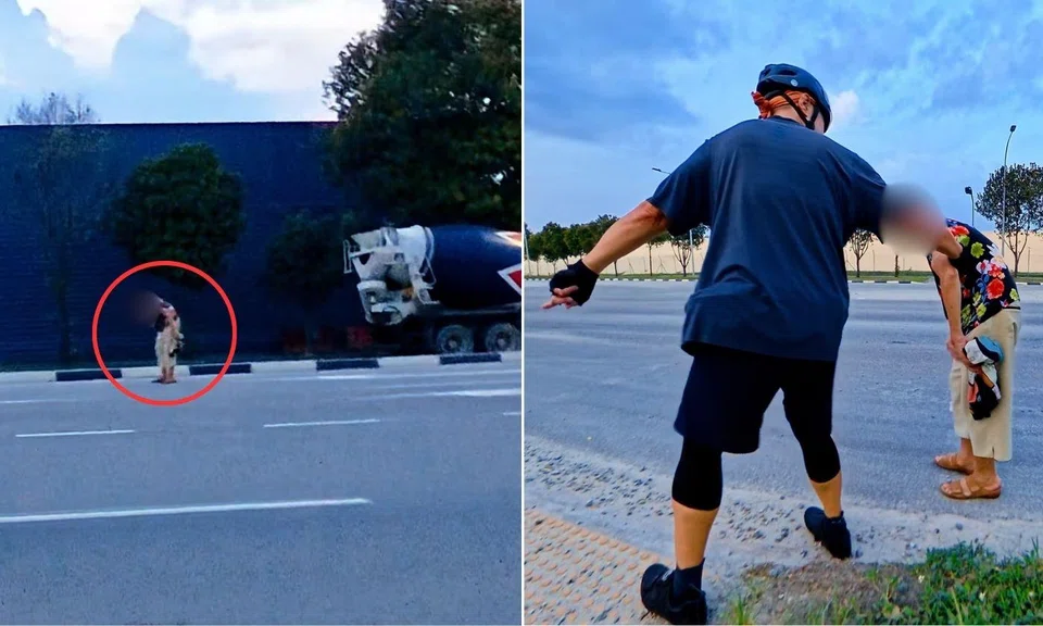 cyclist helps lost elderly woman in Seletar 