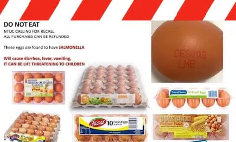 WhatsApp message about eggs recalled for containing salmonella false: FairPrice