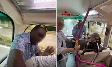 passengers quarrel over seats on double-decker bus