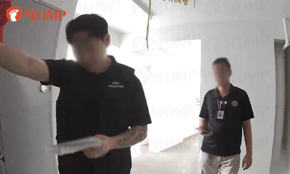 A resident’s unit at Block 666B Punggol Drive was visited by debt collectors while he was overseas. 