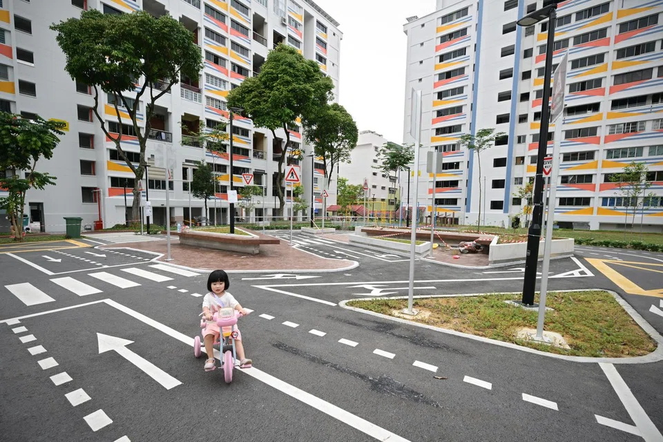 The Mini Road Safety Park in Choa Chu Kang gives young children a feel of the road as they navigate it with their toy cars, bicycles or scooters.