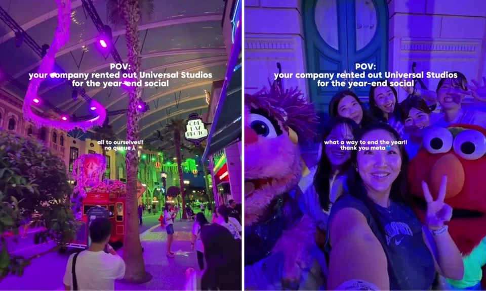 Meta rented Universal Studios Singapore for its employees' year-end social event.