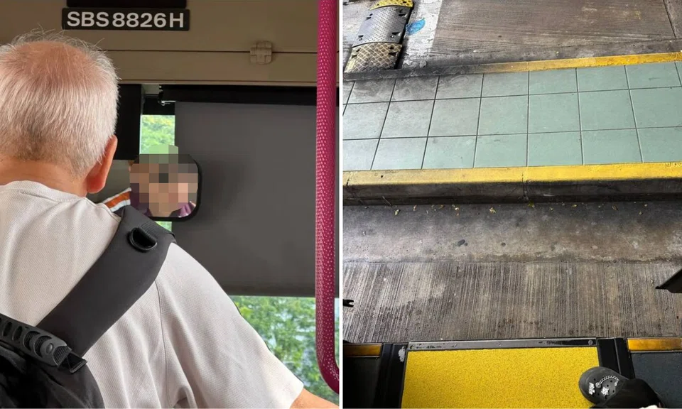 The commuter said that bus driver had parked a distance away from the kerb when she was trying to alight. 