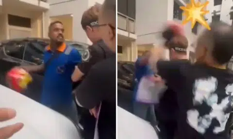 Debt collecting firm shares video of man hitting staff with motorcycle helmet, netizens side with debtor