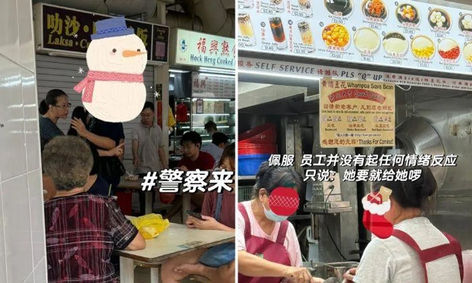 The incident happened at the newly opened stall in Haig Road Market and Food Centre on Dec 14, reported Shin Min Daily News.