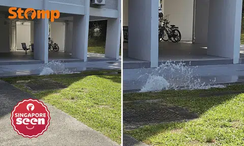 water pipe burst at telok blangah heights