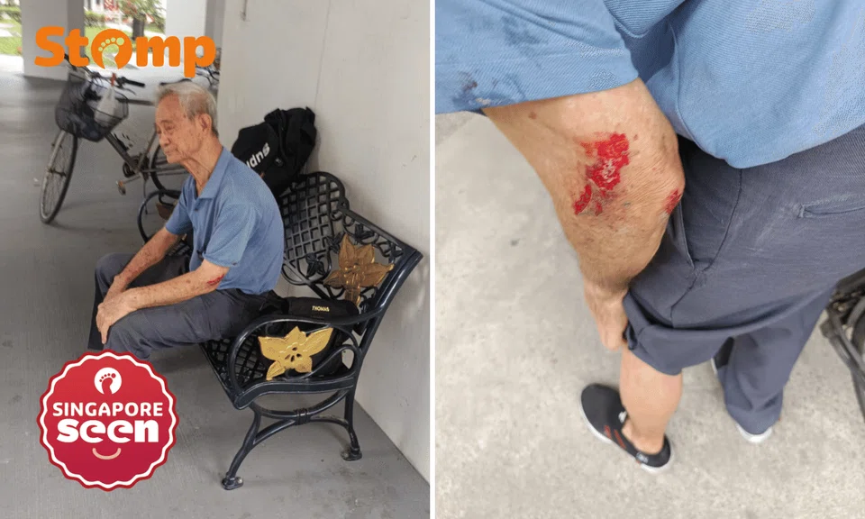 Elderly cyclist injured after fall at Jurong West walkway, refuses to be taken to hospital