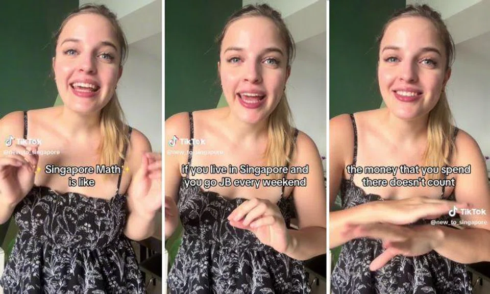 French TikToker Amandine Honvault, who has lived in Singapore for four years and has a Singaporean boyfriend, took it upon herself to attempt an explanation of Singapore math.