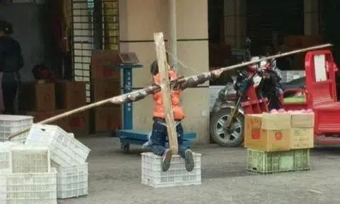 Boy in China literally crucified in the street by his parents for not doing his homework