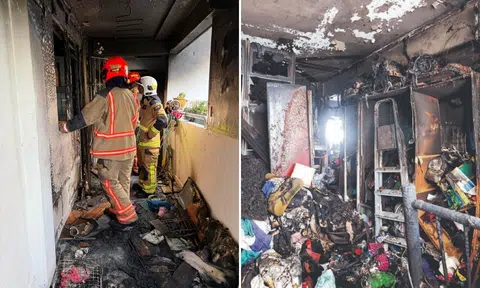 lorong lew lian fire 68-year-old man living alone dies