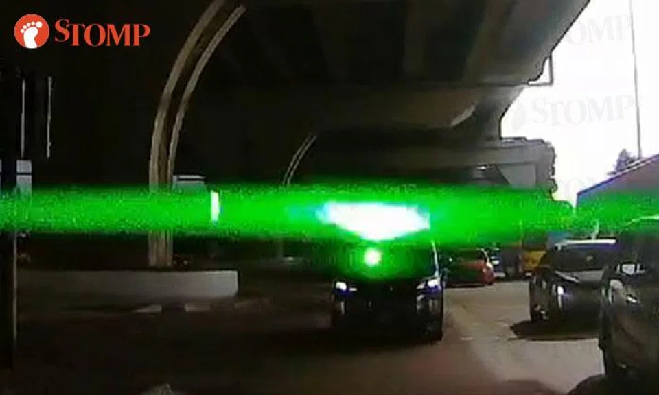 Stomper momentarily blinded after driver allegedly points green laser at him at Keppel Road