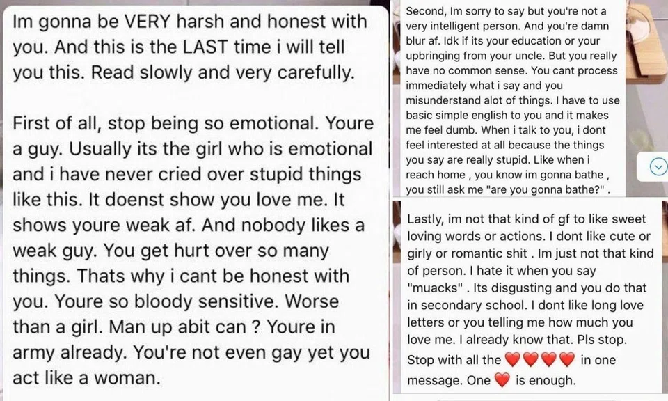 gf brutal texts bf