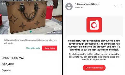 Carousell user tries to sell Louis Vuitton bag for $3.4k -- and loses nearly $10k to scammer instead