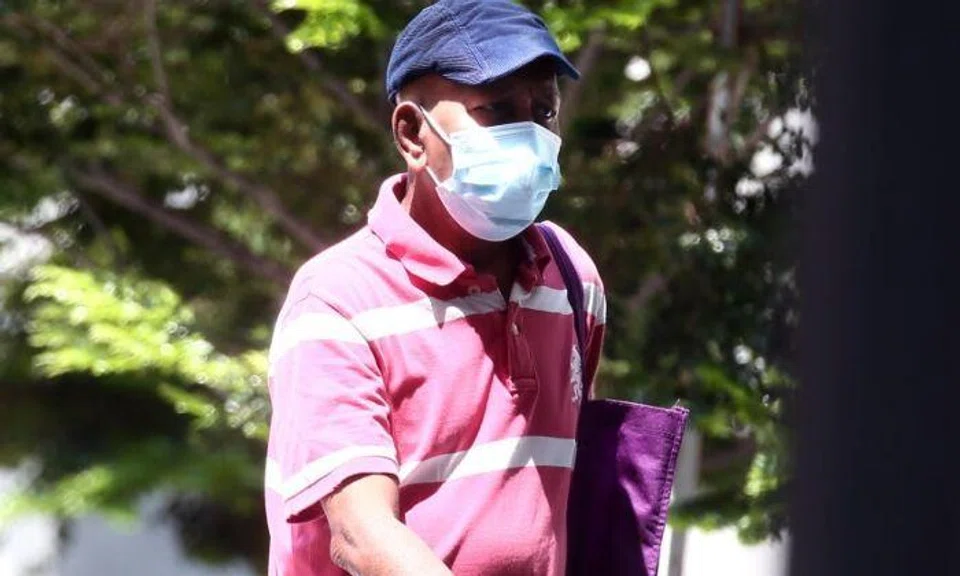 Peethambaran Dilip, 69, was sentenced to six weeks' jail after he pleaded guilty to two harassment charges. Photo: The Straits Times