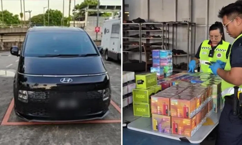 M'sian car at Woodlands Checkpoint found with traditional cookie boxes containing 2,000 vapes