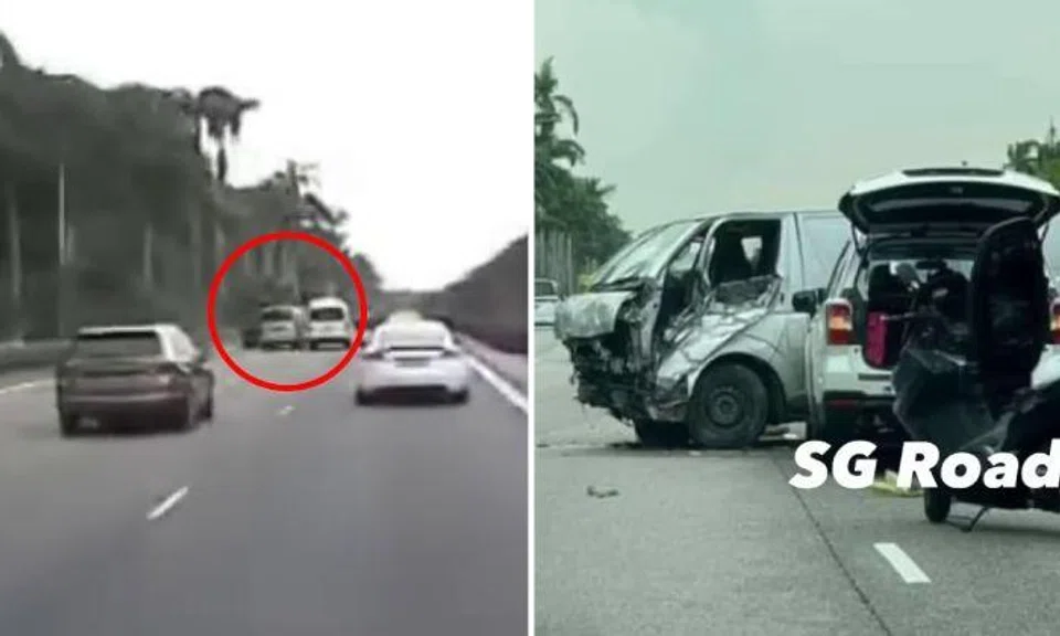 A dashcam video of the accident was shared by SG Road Vigilante.