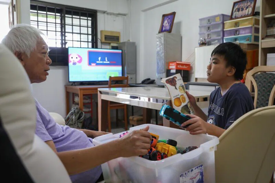 Mr Ben Phua with son Zai Quan, 