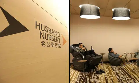 Shanghai mall opens "Husband Nursery" for guys to kill time while their wives shop