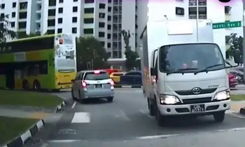 Car comes head-to-head with lorry that went against traffic at Clementi